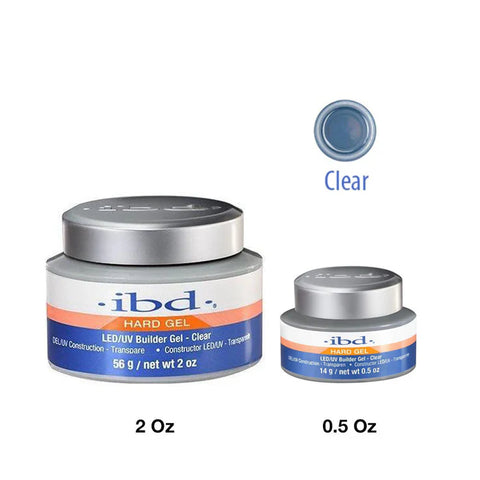 IBD Hard Gel LED/UV Builder Gel 2oz - CLEAR