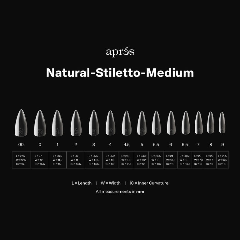 Apres - Gel-X Tips 2.0 - Natural stiletto medium (600 Pcs)